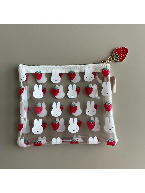 Other - Miffy Clear Pouch Strawberry Square New